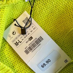 Zara Women's Neon Yellow Sweater